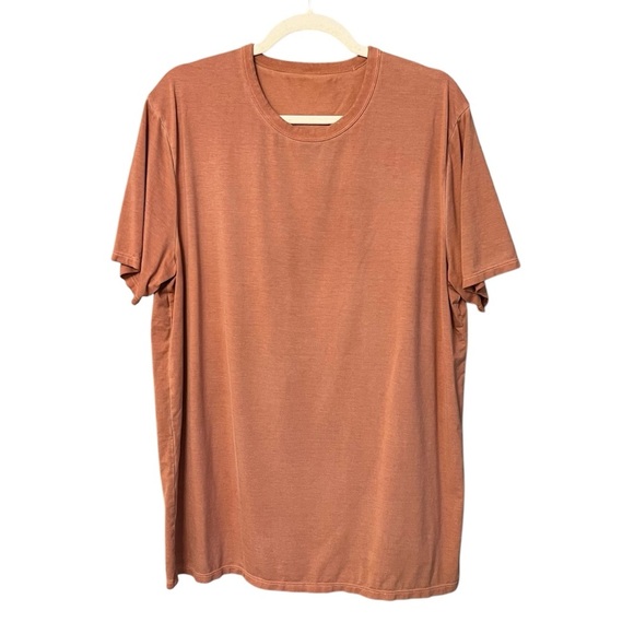 Lululemon Athletica Fundamental Short Sleeve Tee Shirt Rust Orange Wash XL - Picture 1 of 4